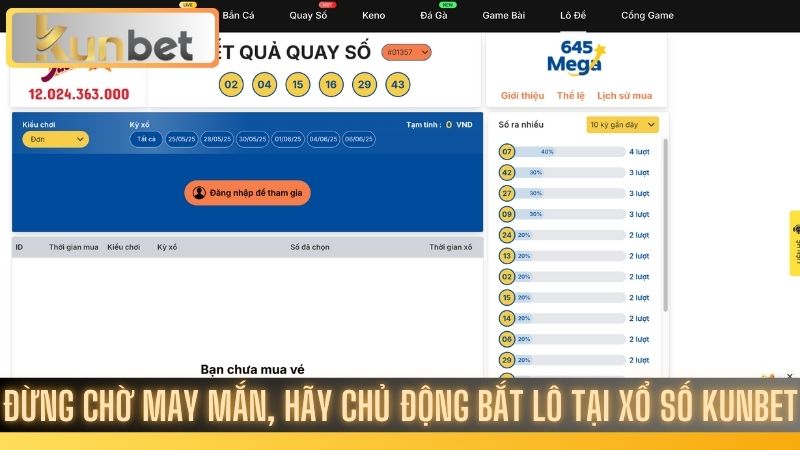 Đừng chờ may mắn, hãy chủ động bắt lô tại Xổ số Kunbet