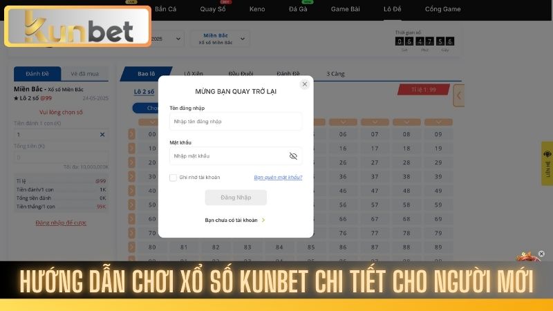 Hướng dẫn chơi Xổ số Kunbet chi tiết cho người mới
