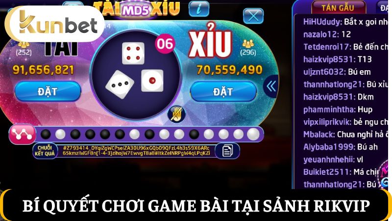 Bí quyết chơi game bài tại sảnh Rikvip